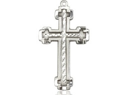 [6039SS] Sterling Silver Cross Medal