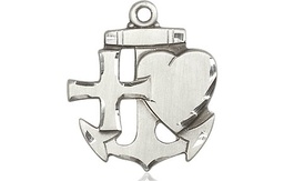 [6045SS] Sterling Silver Faith, Hope &amp; Charity Medal