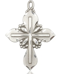 [6060SS] Sterling Silver Cross Medal