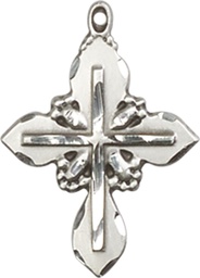 [6061SS] Sterling Silver Cross Medal