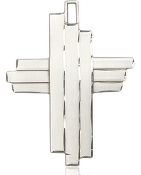 [6064SS] Sterling Silver Cross Medal