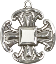 [6067SS] Sterling Silver Cross Medal