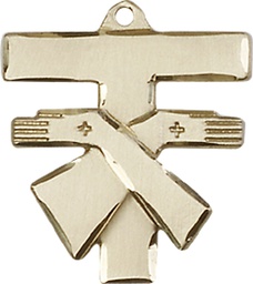 [6072GF] 14kt Gold Filled Franciscan Cross Medal