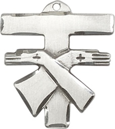 [6072SS] Sterling Silver Franciscan Cross Medal