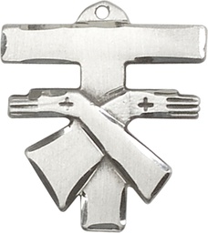 [6073SS] Sterling Silver Franciscan Cross Medal