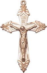 [6076GF] 14kt Gold Filled Crucifix Medal