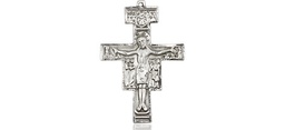[6078SS] Sterling Silver San Damiano Crucifix Medal
