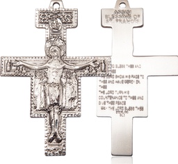 [6079SS] Sterling Silver Damiano Crucifix Medal