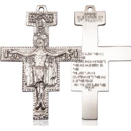 [6079SS] Sterling Silver Damiano Crucifix Medal