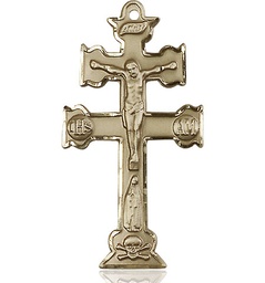 [6084GF] 14kt Gold Filled Caravaca Crucifix Medal