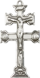 [6084SS] Sterling Silver Caravaca Crucifix Medal