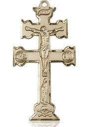 [6085GF] 14kt Gold Filled Caravaca Crucifix Medal