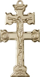 [6085GF] 14kt Gold Filled Caravaca Crucifix Medal