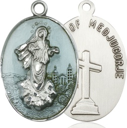 [5679ESS] Sterling Silver Medjugorje Medal