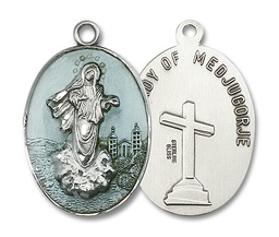 [5679ESS] Sterling Silver Medjugorje Medal