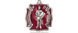 [5686ESS] Sterling Silver Saint Florian Medal