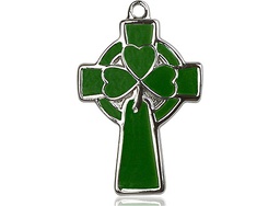 [5693SS] Sterling Silver Celtic Cross Medal