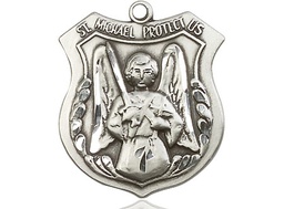 [5696SS] Sterling Silver Saint Michael the Archangel Medal