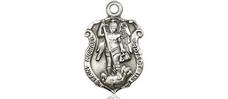 [5699SS] Sterling Silver Saint Michael the Archangel Shield Medal