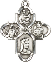 [5701SS] Sterling Silver Franciscan 4-Way Medal