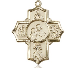 [5709GF] 14kt Gold Filled 5-Way Firefighter Medal