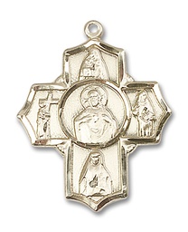 [5715GF] 14kt Gold Filled Scapular 4-Way Medal