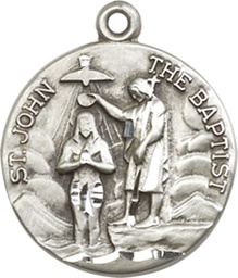 [4229SS] Sterling Silver Saint John the Baptist Medal