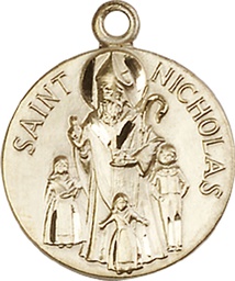 [4244GF] 14kt Gold Filled Saint Nicholas Medal