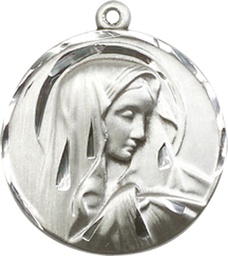 [4249SS] Sterling Silver Sorrowful Mother Medal