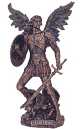 [SR-74700] 12 1/2" Bronze Colored St. Michael