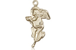 [4260KT] 14kt Gold Guardian Angel Medal