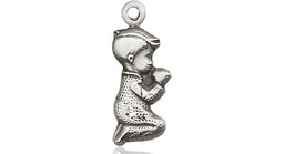 [4263SS] Sterling Silver Praying Boy Medal