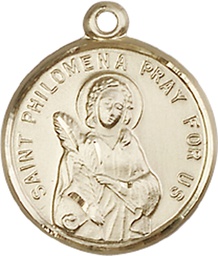 [4267GF] 14kt Gold Filled Saint Philomena Medal