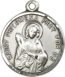 [4267SS] Sterling Silver Saint Philomena Medal