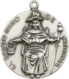 [4268SS] Sterling Silver Saint NiCB1o de Atocha Medal