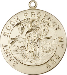 [4270GF] 14kt Gold Filled Saint Roch Medal