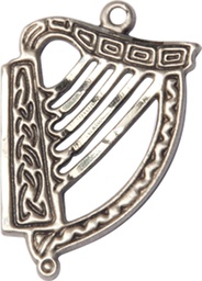 [5103SS] Sterling Silver Irish Harp Medal