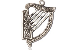 [5103SS] Sterling Silver Irish Harp Medal