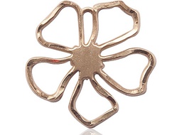 [5109KT] 14kt Gold Five Petal Flower Medal