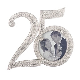 [RO-13983] 4.25"H 25th Rhinestone Frame