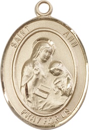 [7002GF] 14kt Gold Filled Saint Ann Medal