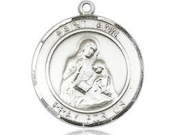[7002RDSS] Sterling Silver Saint Ann Medal