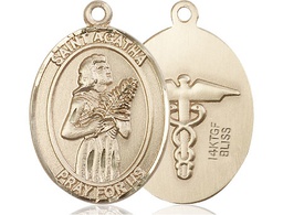 [7003GF9] 14kt Gold Filled Saint Agatha Nurse Medal