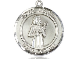 [7003RDSS] Sterling Silver Saint Agatha Medal