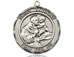 [7004RDSS] Sterling Silver Saint Anthony of Padua Medal