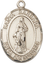 [7006SPGF] 14kt Gold Filled Santa Barbara Medal