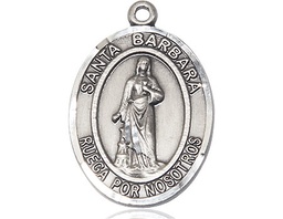 [7006SPSS] Sterling Silver Santa Barbara Medal