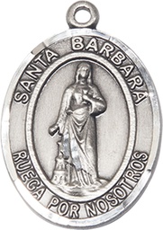 [7006SPSS] Sterling Silver Santa Barbara Medal