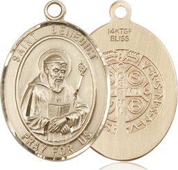 [7008GF] 14kt Gold Filled Saint Benedict Medal