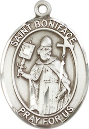 [7009SS] Sterling Silver Saint Boniface Medal